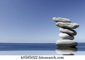 Pepple Stack in Water Pepple Stack in Water