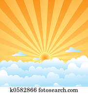 נוצי, עננים, שמש