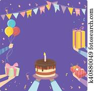 Birthday Party Hands Frame Birthday Party Hands Frame