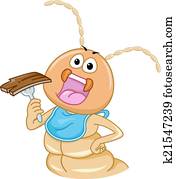 termite, essende, holz termite, essende, holz