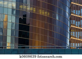 büro, wolkenkratzer, gebaeudefassade