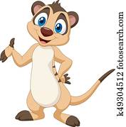 Cartoon meerkat posing Cartoon meerkat posing