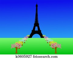 Eiffel Tower in spring Eiffel Tower in spring