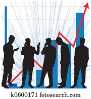 gráficos, para, negócio, uso