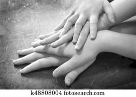 Hands of Family or Friends Showing Unity Hands of Family or Friends Showing Unity