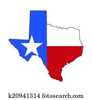karte texas, mit, fahne karte texas, mit, fahne