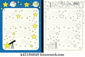 Telescope and a star in the sky, fl Clipart | k7018405 | Fotosearch