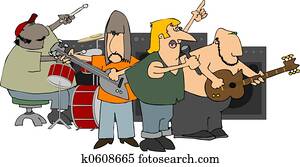 Rock Band Stock Illustrations | Our Top 1000+ Rock Band art | Fotosearch