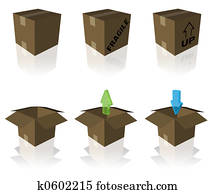 shipping boxes