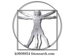 Vitruvian man silver Vitruvian man silver