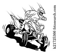 ATV moto rider ATV moto rider