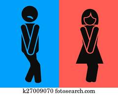 funny wc restroom symbols