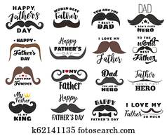 Holiday icons, Fathers day celebration Holiday icons, Fathers day celebration