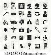 medizinische, und, klinikum, heiligenbilder, satz