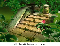 Old steps in jungle Old steps in jungle