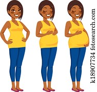 Beautiful African American Pregnant Woman Beautiful African American Pregnant Woman