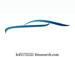 Blue lines and auto logo Blue lines and auto logo