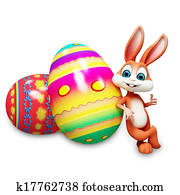 Easter bunny with thumbs up Easter bunny with thumbs up
