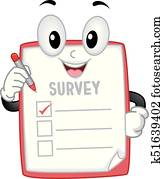 Survey Mascot Illustration Survey Mascot Illustration