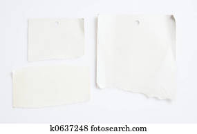 blank white paper with clipping path 