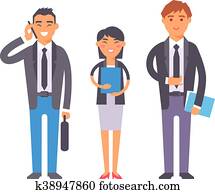 Business team command vector