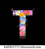 Clip Art Of Fun Number Of Fancy Flowers On Black Background 7