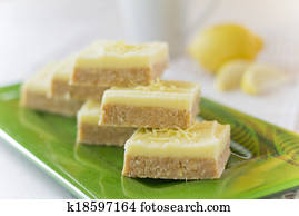 Lemon Square on a Plate