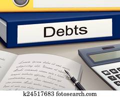 schulden, mappen