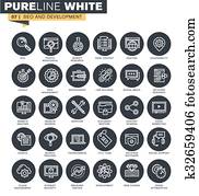 Thin line web icons collection Thin line web icons collection