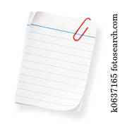 white lined paper