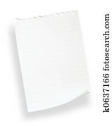 white lined paper(with clipping path)