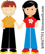 adolescentes jovens, segurando