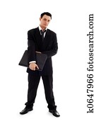 affärsman, med, svart, mapp, #2