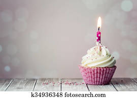 aniversário, cupcake