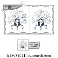 book to read find 9 differences black book to read find 9 differences black