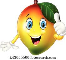 Cartoon mango giving thumbs up Cartoon mango giving thumbs up