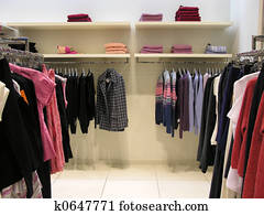 clothes in shop clothes in shop