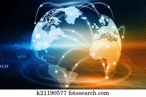 Futuristic background of Global business network, internet, Globalization concept Futuristic background of Global business network, internet, Globalization concept