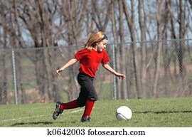 Girl on Soccer Field 7