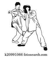 Martial arts illustration Martial arts illustration