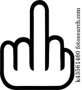 maus, hand, mit, mittlerer finger maus, hand, mit, mittlerer finger