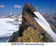 Mountain summit ridge