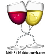 Wine glasses Heart Wine glasses Heart