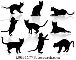 Cats silhouette Cats silhouette