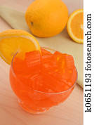 orange jello dessert