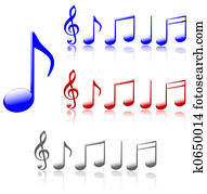 Shiny Music Notes Shiny Music Notes