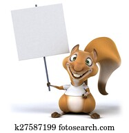 Squirrel with a white tshirt Squirrel with a white tshirt