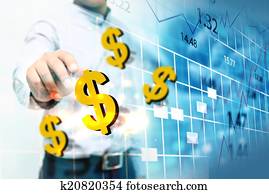 stock market, chart.