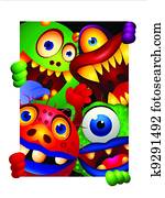 מפלצת, ציור היתולי