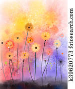 Abstract floral watercolor painting Abstract floral watercolor painting